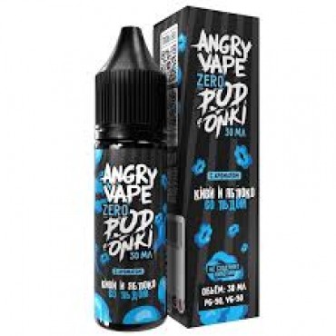 Жидкость ANGRY VAPE & PODONKI ZERO - Киви и яблоко со льдом 30 мл 0 мг (М)