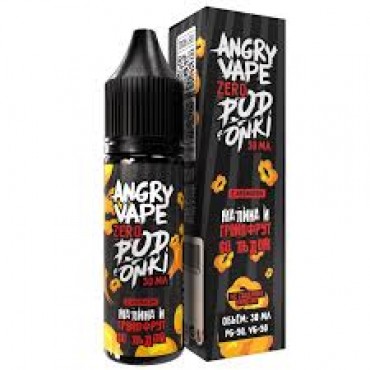 Жидкость ANGRY VAPE & PODONKI ZERO - Малина и грейпфрут со льдом 30 мл 0 мг  (М)