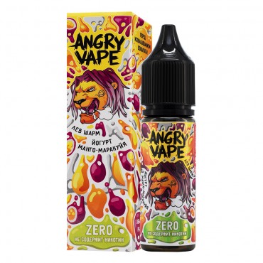 Жидкость BRUSKO - ANGRY VAPE ZERO ЛЕВ ШАРМ йогурт манго-маракуйя 30 мл 0  МАРКИРОВКА