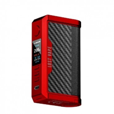 Бокс мод Lost Vape Centaurus Q200 Box Mod Matt Red/Carbon Fiber