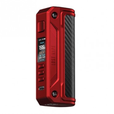 Бокс мод Lost Vape Thelema Solo 100W Box Mod Matt Red-Carbon Fiber