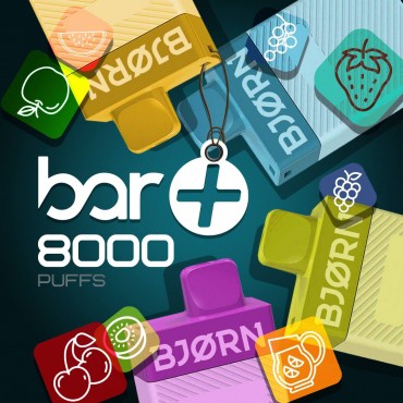 BJORN BAR+ Одноразовое электронное устройство Малиново-апельсиновый лимонад 8000 затяжек